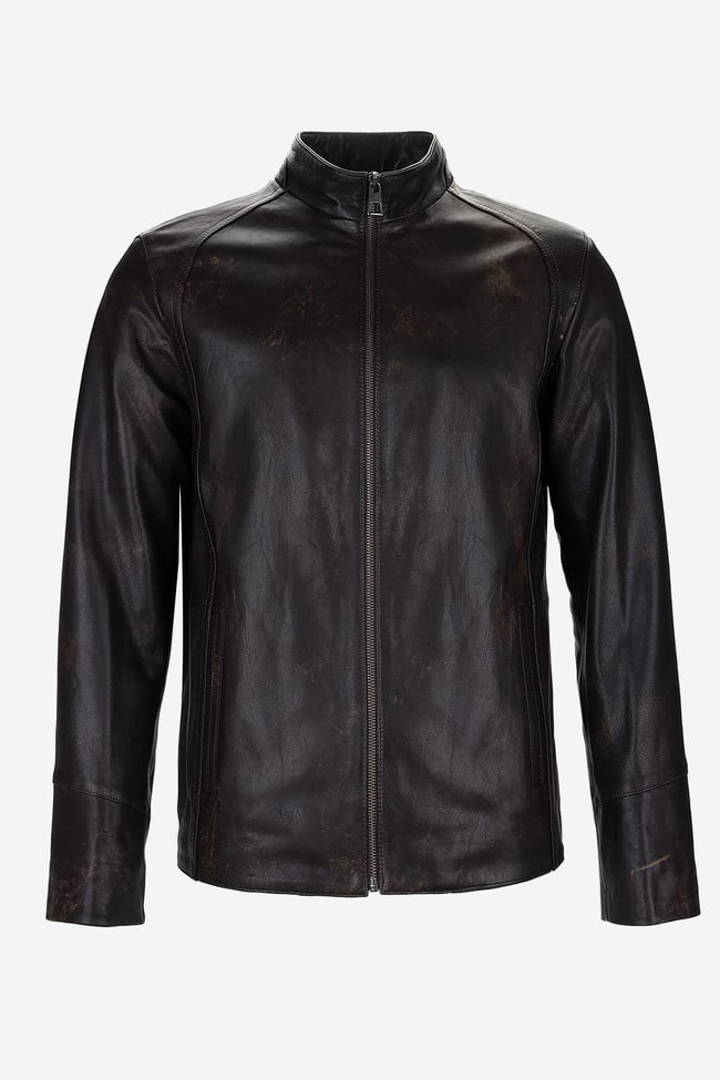  Valmenti Erkek Hakiki Deri Viski Eskitme Deri Mont