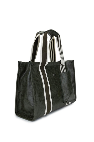  Tamer Tanca Kadın Vegan Haki Rugan Omuz Çanta