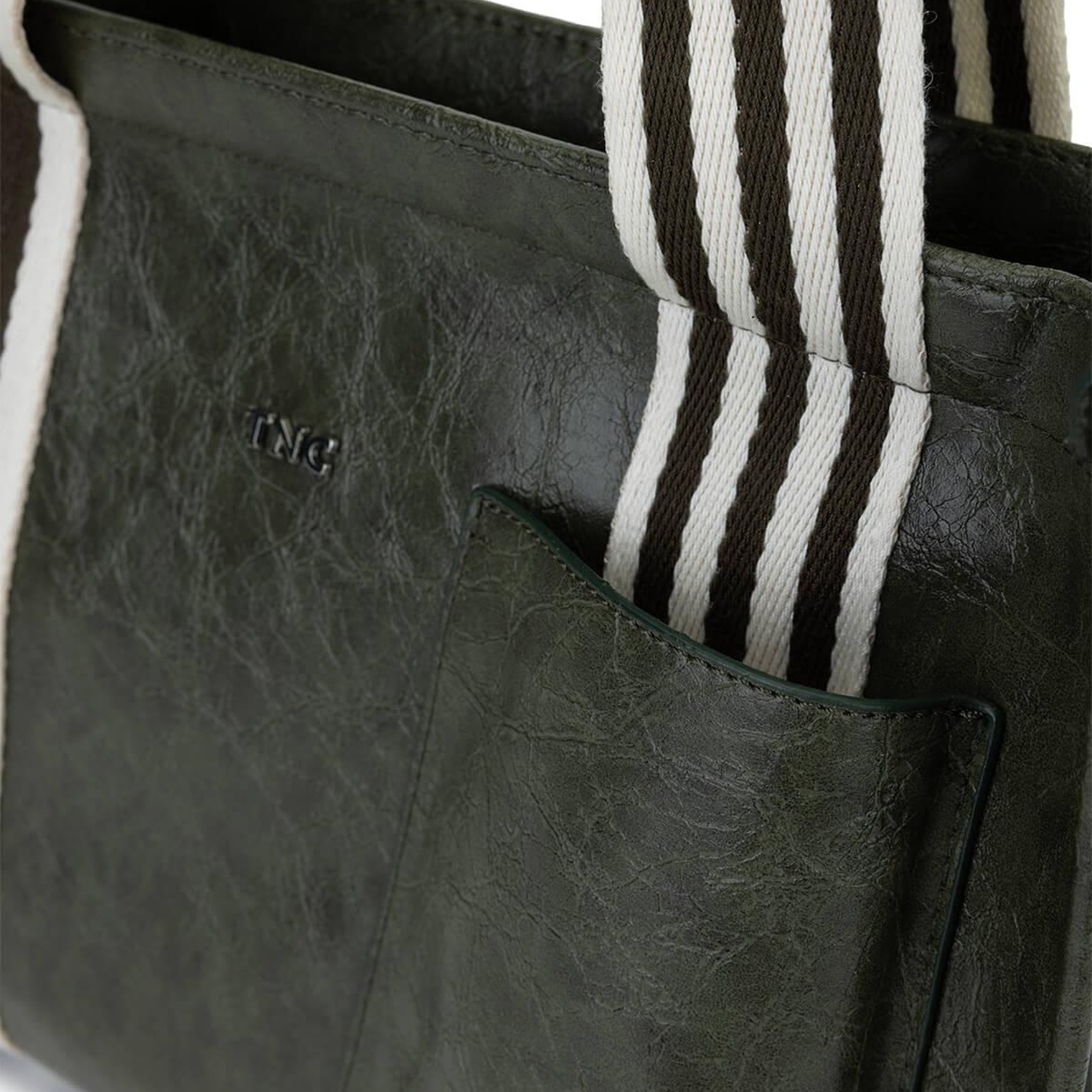 Tamer Tanca Kadın Vegan Haki Rugan Omuz Çanta