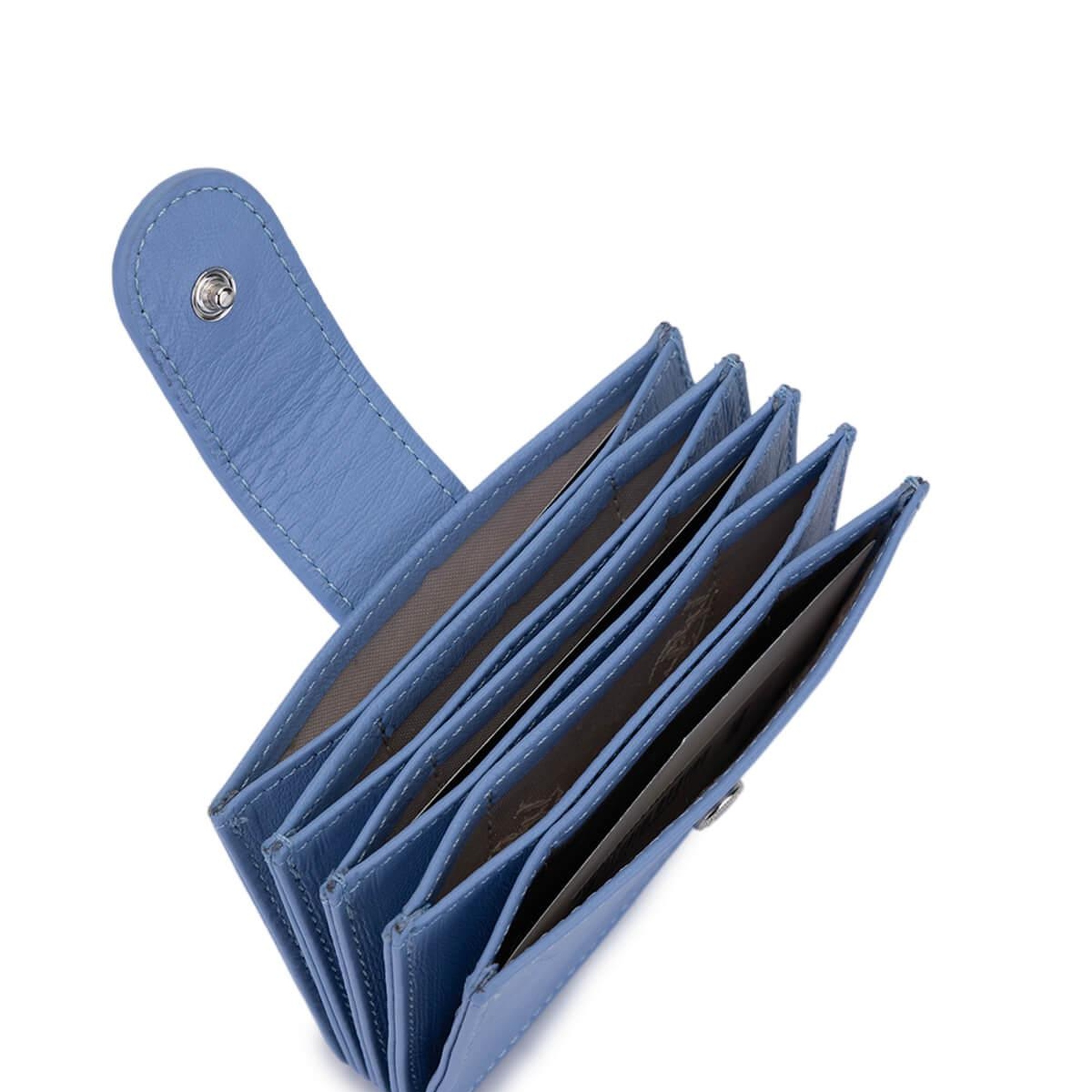 Tamer Tanca Unisex Hakiki Deri Buz Mavi Kartlık