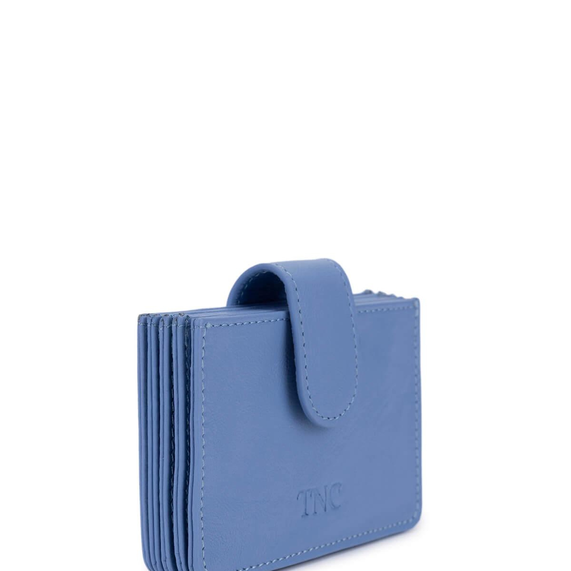 Tamer Tanca Unisex Hakiki Deri Buz Mavi Kartlık