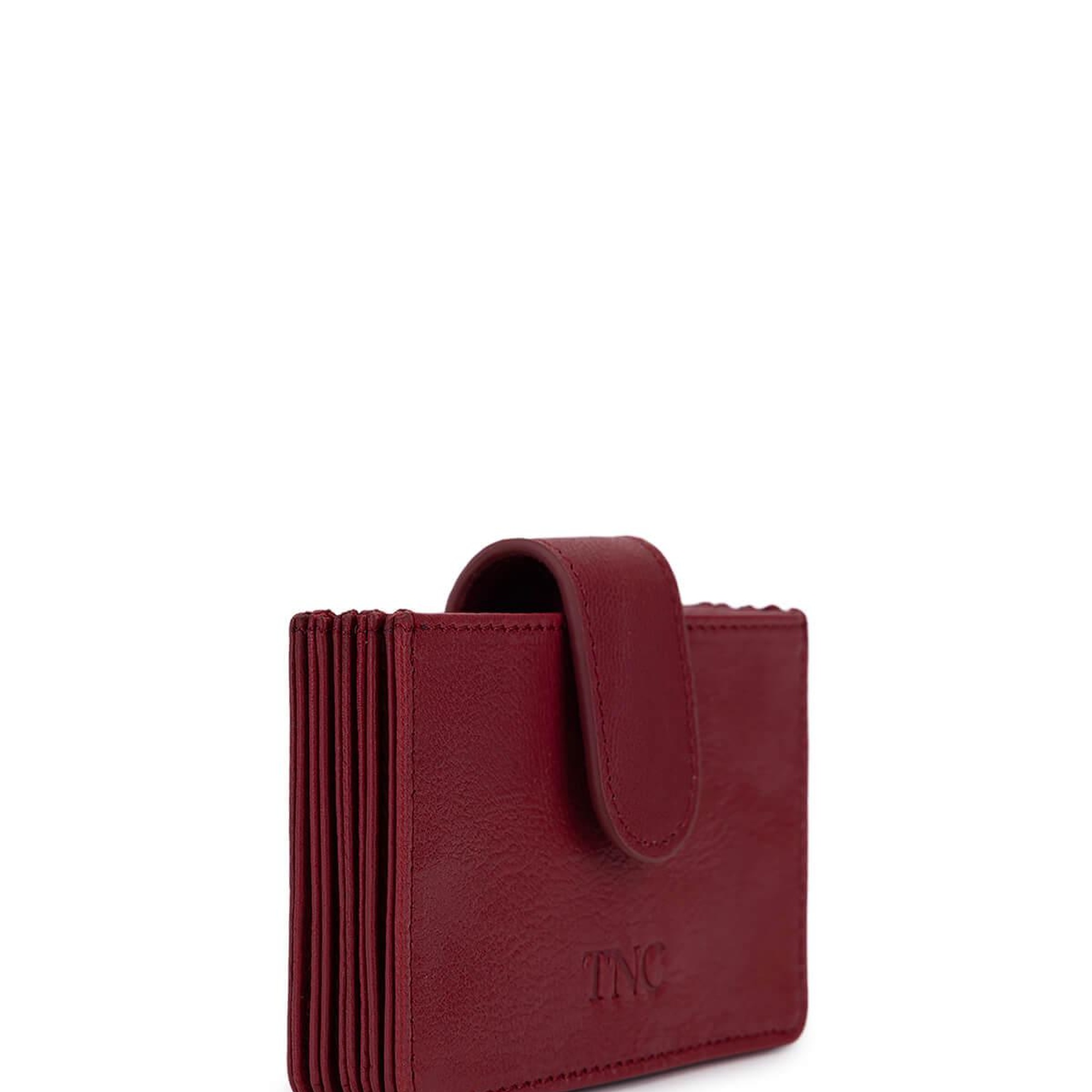 Tamer Tanca Unisex Hakiki Deri Bordo Kartlık