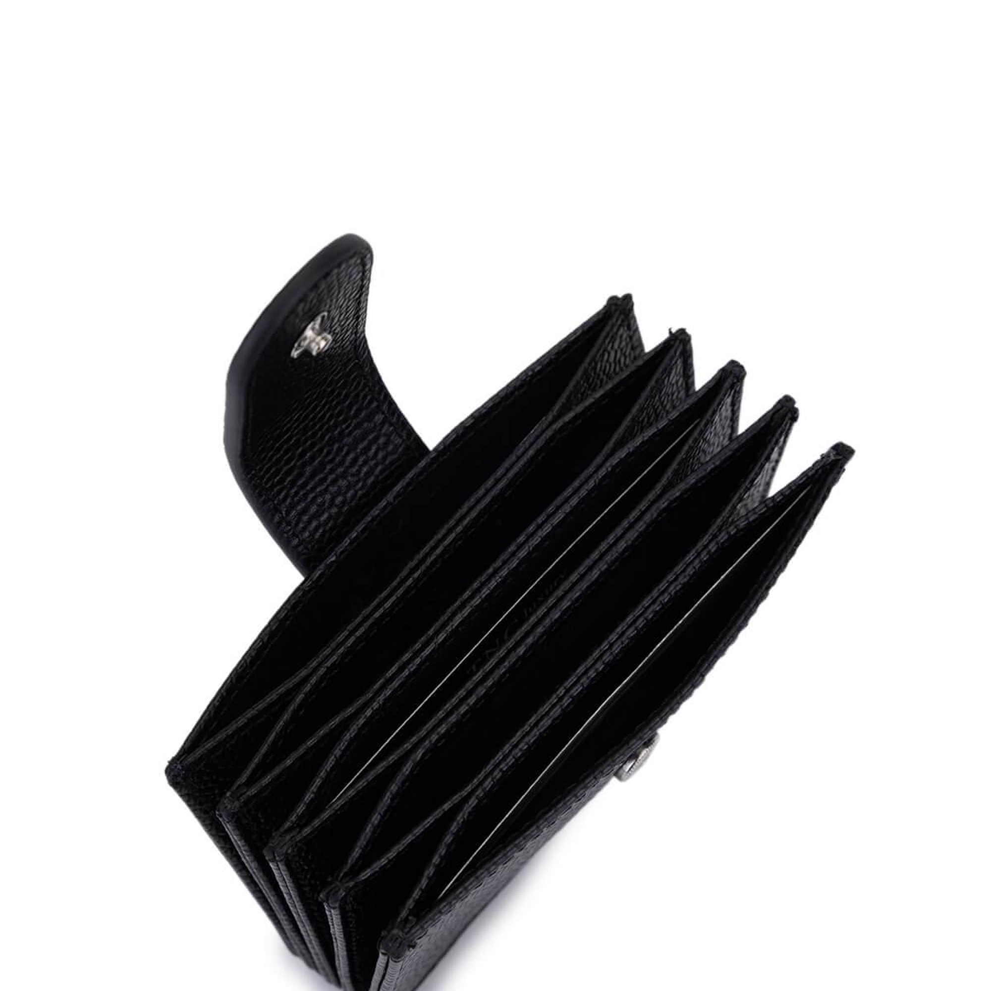 Tamer Tanca Unisex Hakiki Deri Siyah Havyar Kartlık