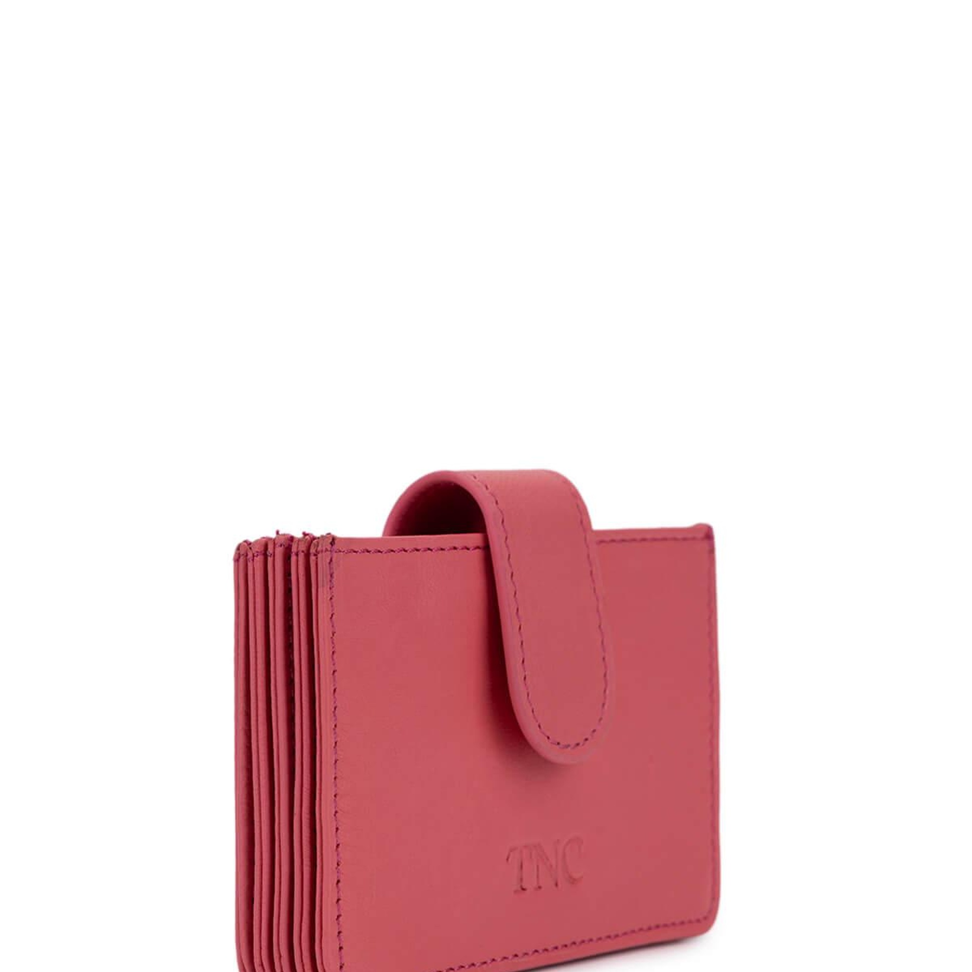 Tamer Tanca Unisex Hakiki Deri Pembe Kartlık