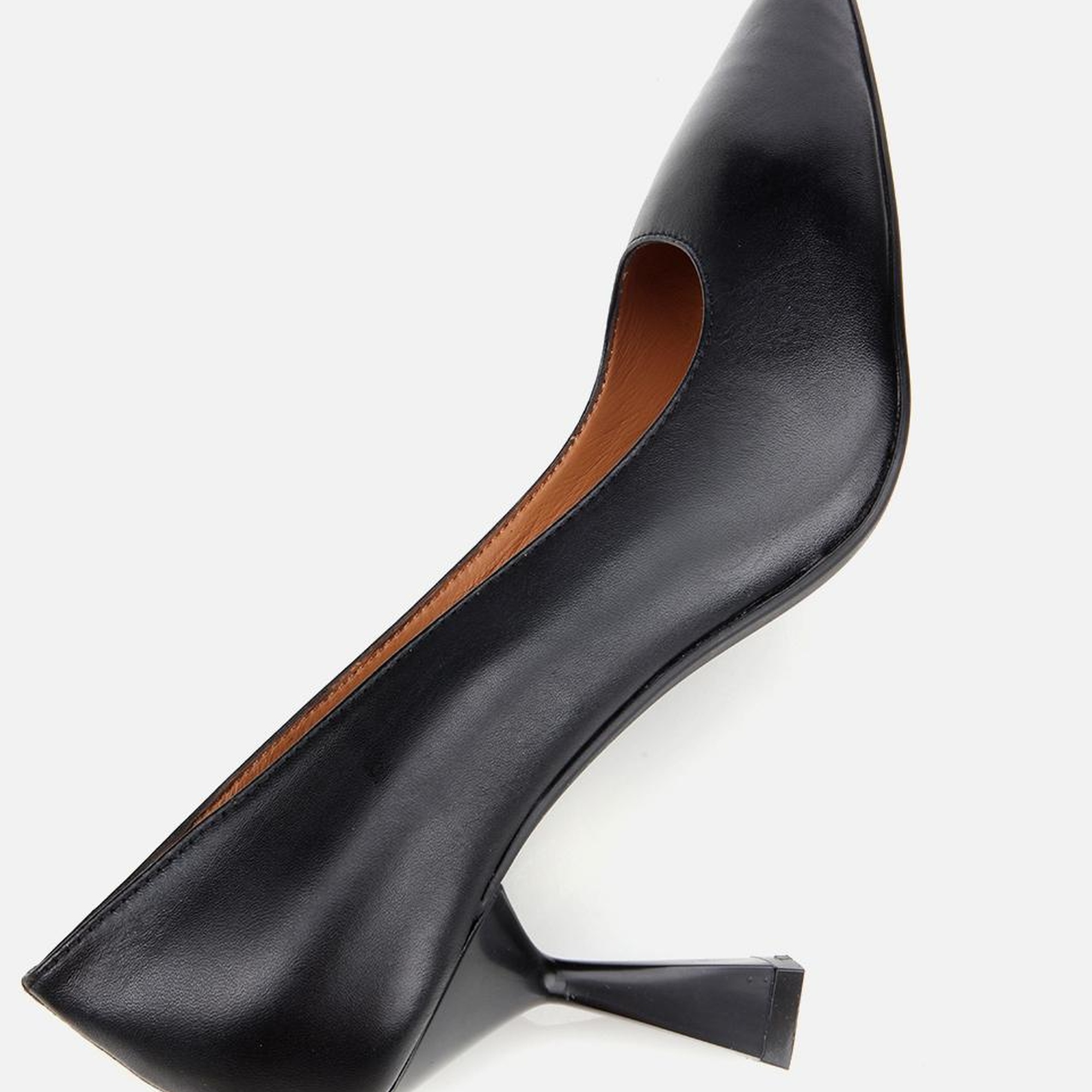 Kadın Deri Siyah Esnek Tabanlı Stiletto