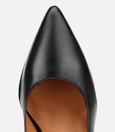  Kadın Deri Siyah Esnek Tabanlı Stiletto