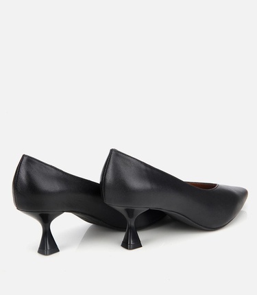  Kadın Deri Siyah İnce Topuklu Stiletto