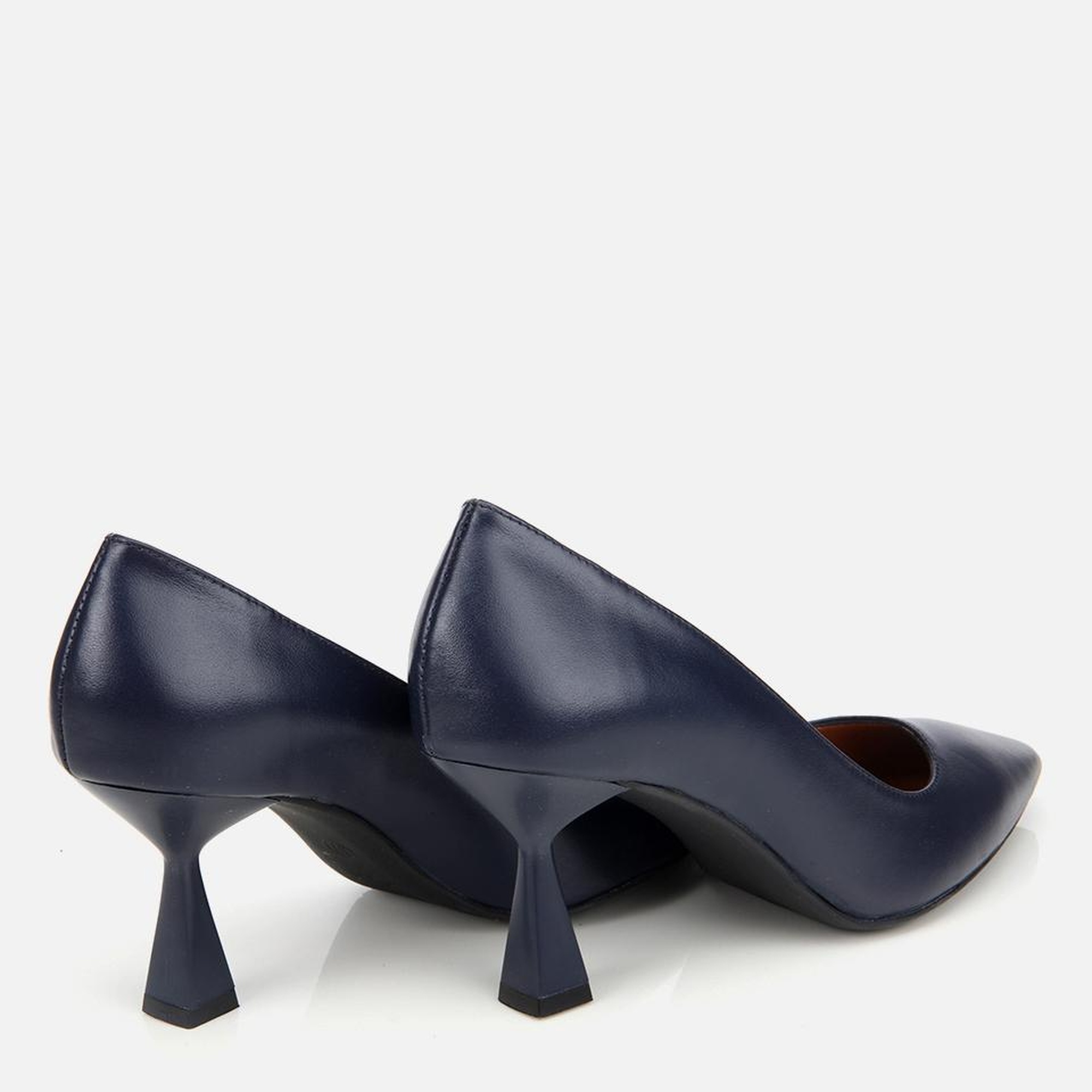 Kadın Deri Lacivert Esnek Tabanlı Stiletto