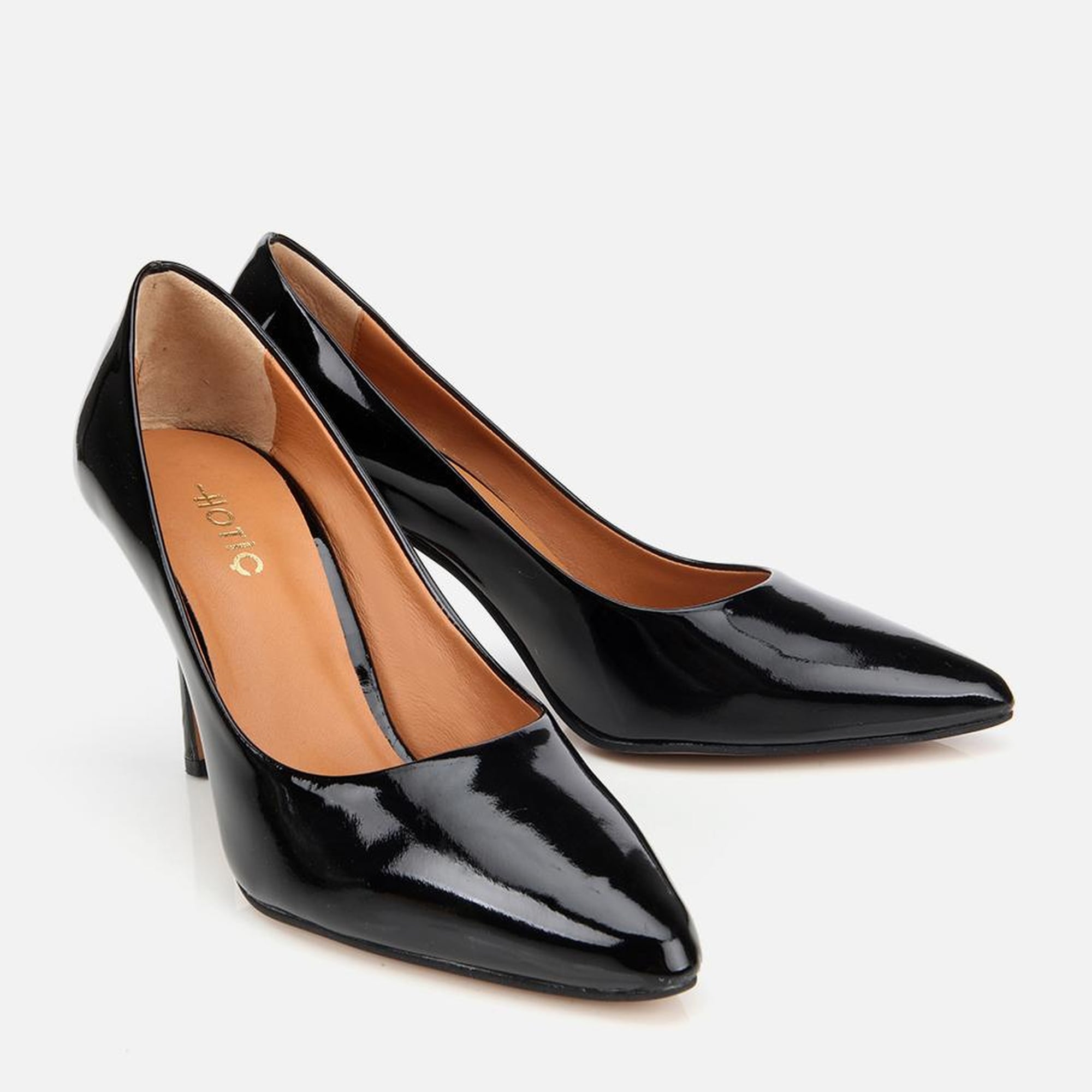 Kadın Rugan Deri Siyah Stiletto