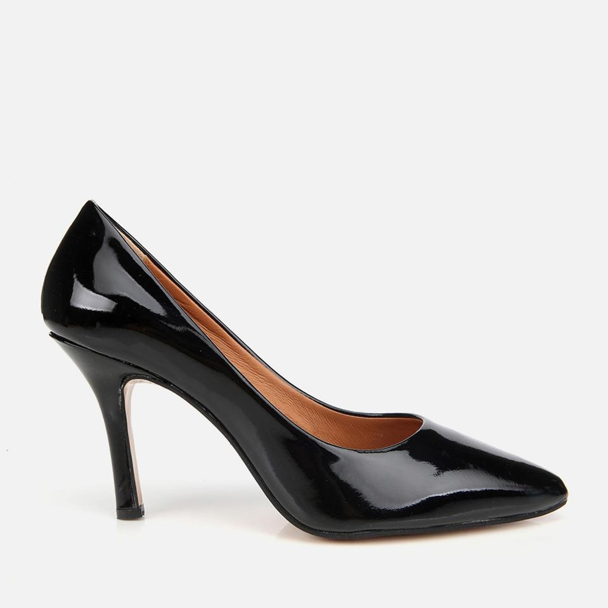 Kadın Rugan Deri Siyah Stiletto