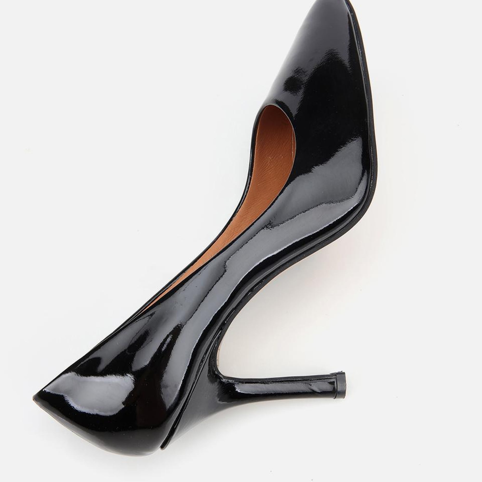 Kadın Rugan Deri Siyah Stiletto