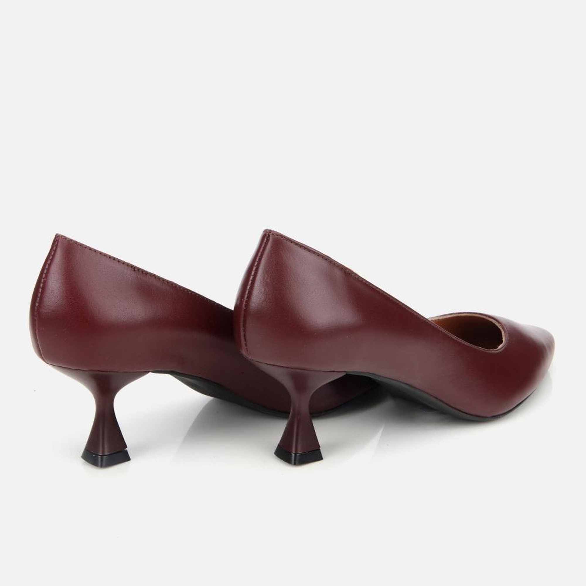 Kadın Deri Bordo Esnek Tabanlı Stiletto
