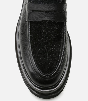  Erkek Deri Siyah Loafer