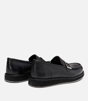  Erkek Deri Siyah Loafer
