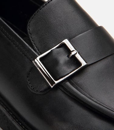  Erkek Deri Siyah Loafer