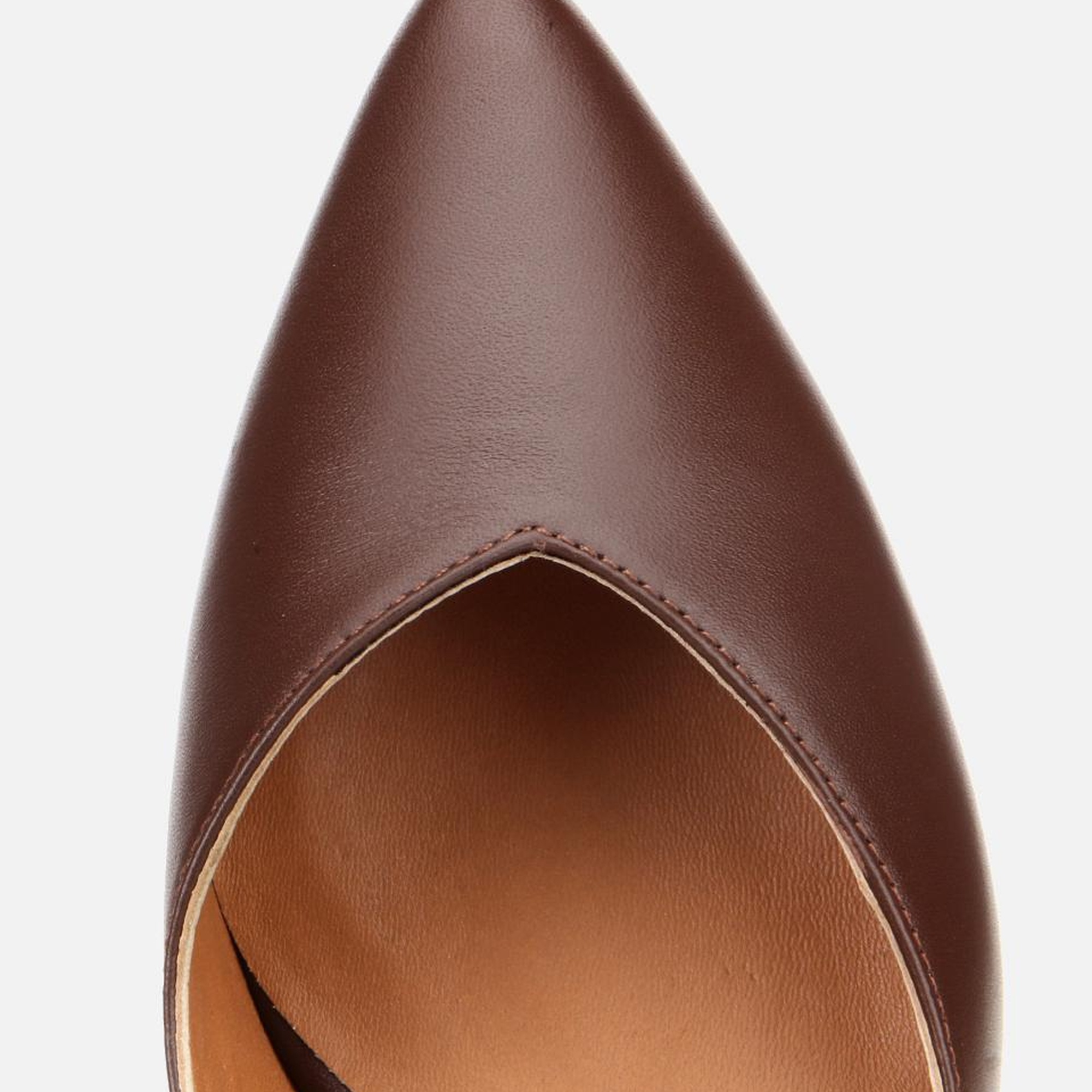 Kadın Deri Kahverengi İnce Topuklu Stiletto