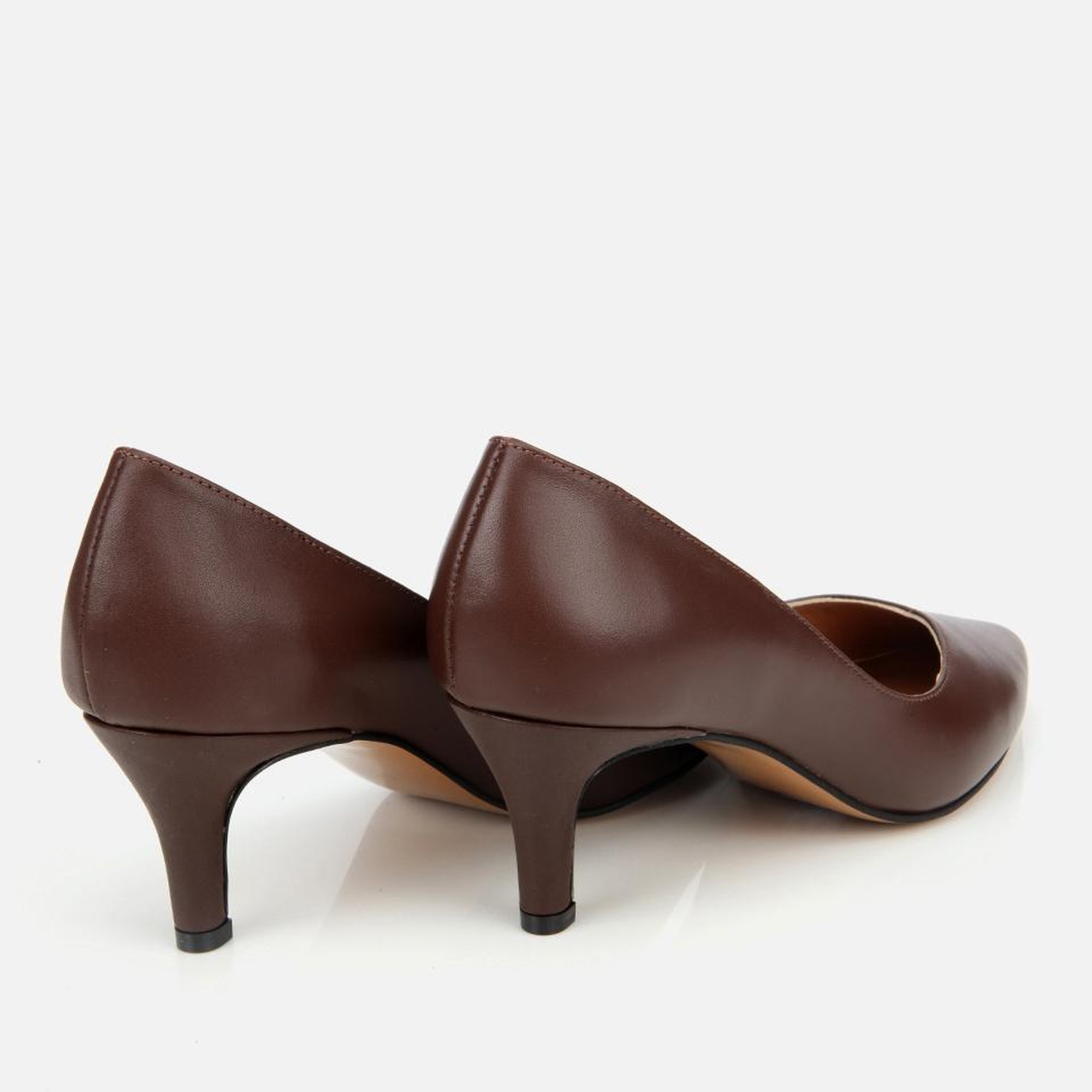 Kadın Deri Kahverengi İnce Topuklu Stiletto