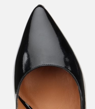  Kadın Rugan Deri  Siyah Esnek Tabanlı Stiletto