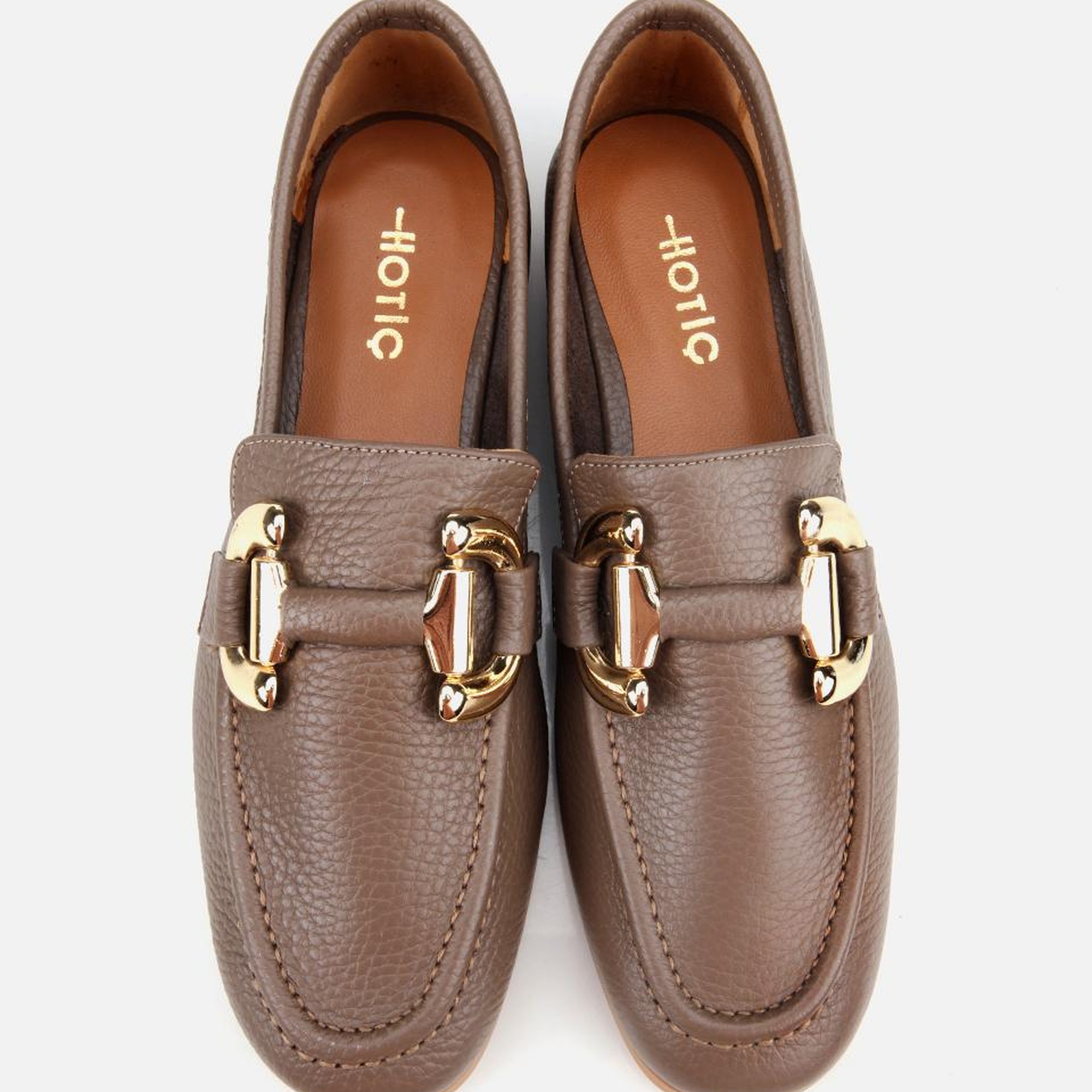 Kadın Deri Vizon Tokalı Klasik Loafer