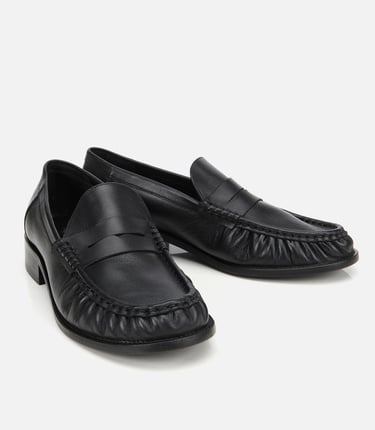  Kadın Deri Siyah Günlük Loafer