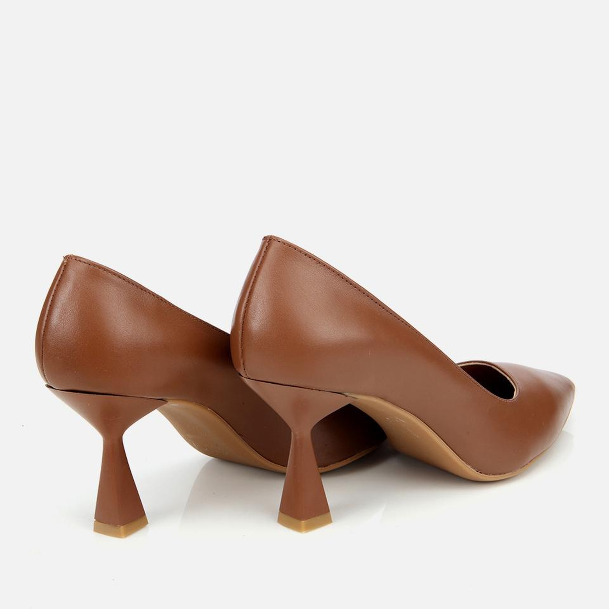 Kadın Deri Taba Esnek Tabanlı Stiletto