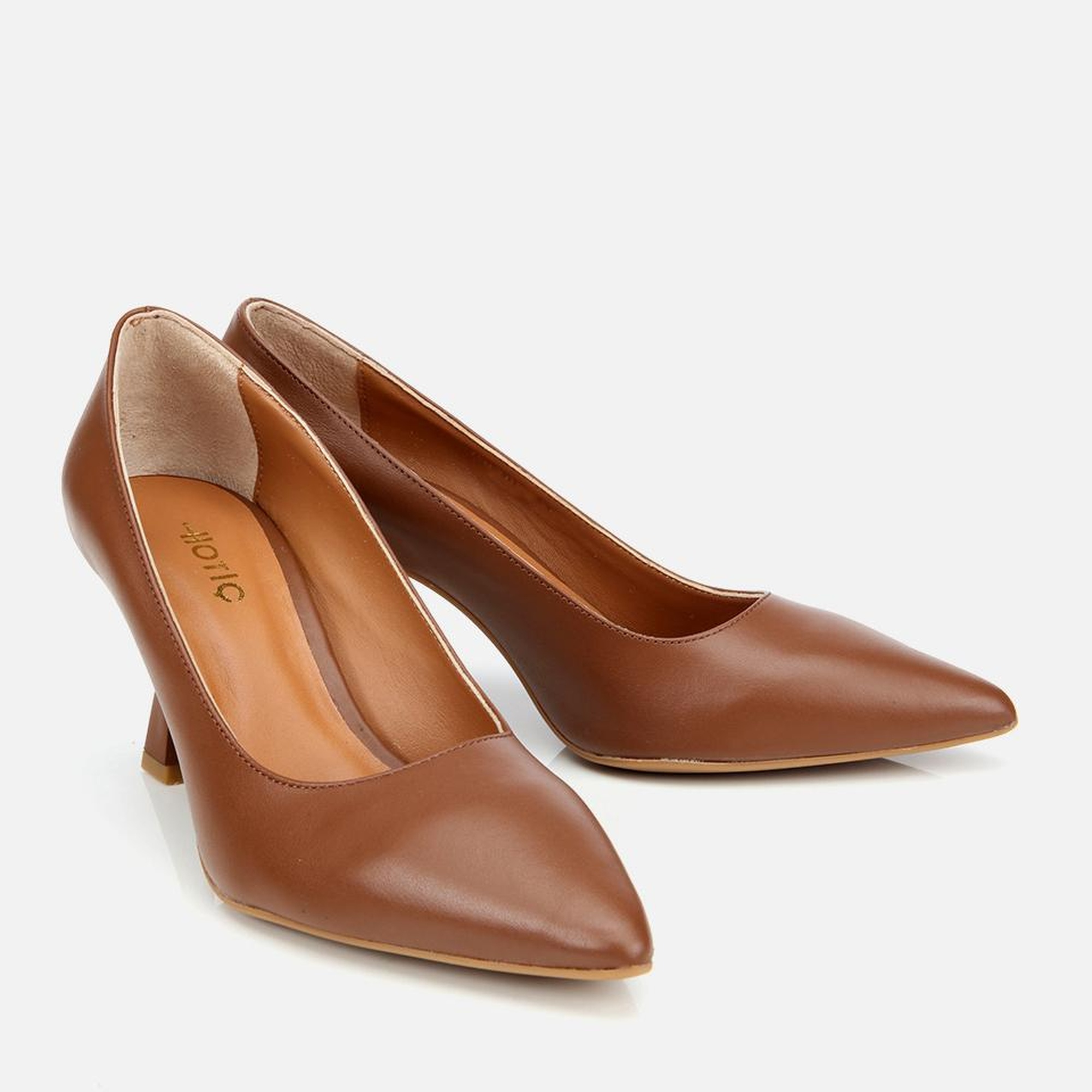 Kadın Deri Taba Esnek Tabanlı Stiletto