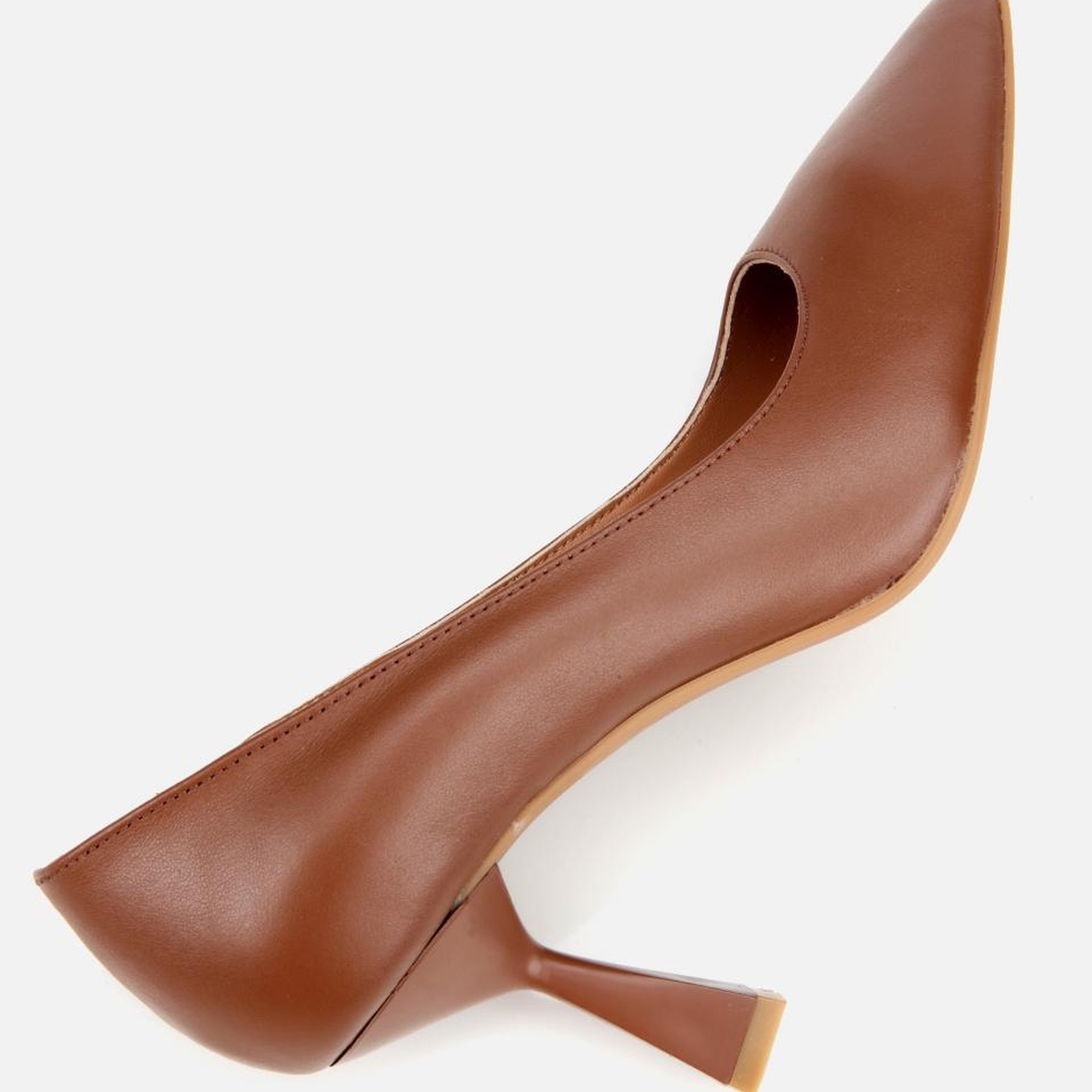 Kadın Deri Taba Esnek Tabanlı Stiletto