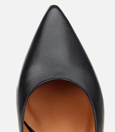  Kadın Deri Siyah Esnek Tabanlı Stiletto