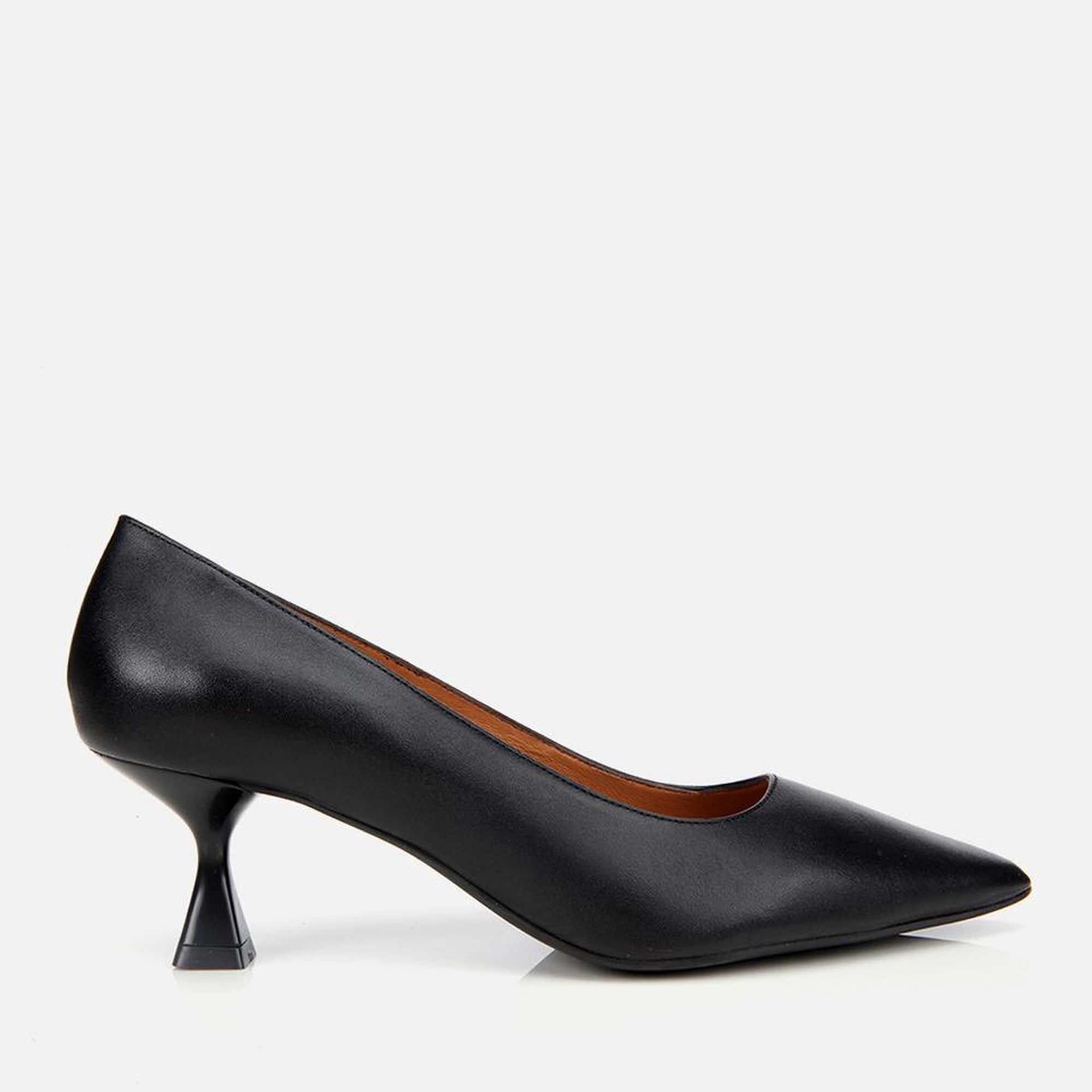 Kadın Deri Siyah Esnek Tabanlı Stiletto