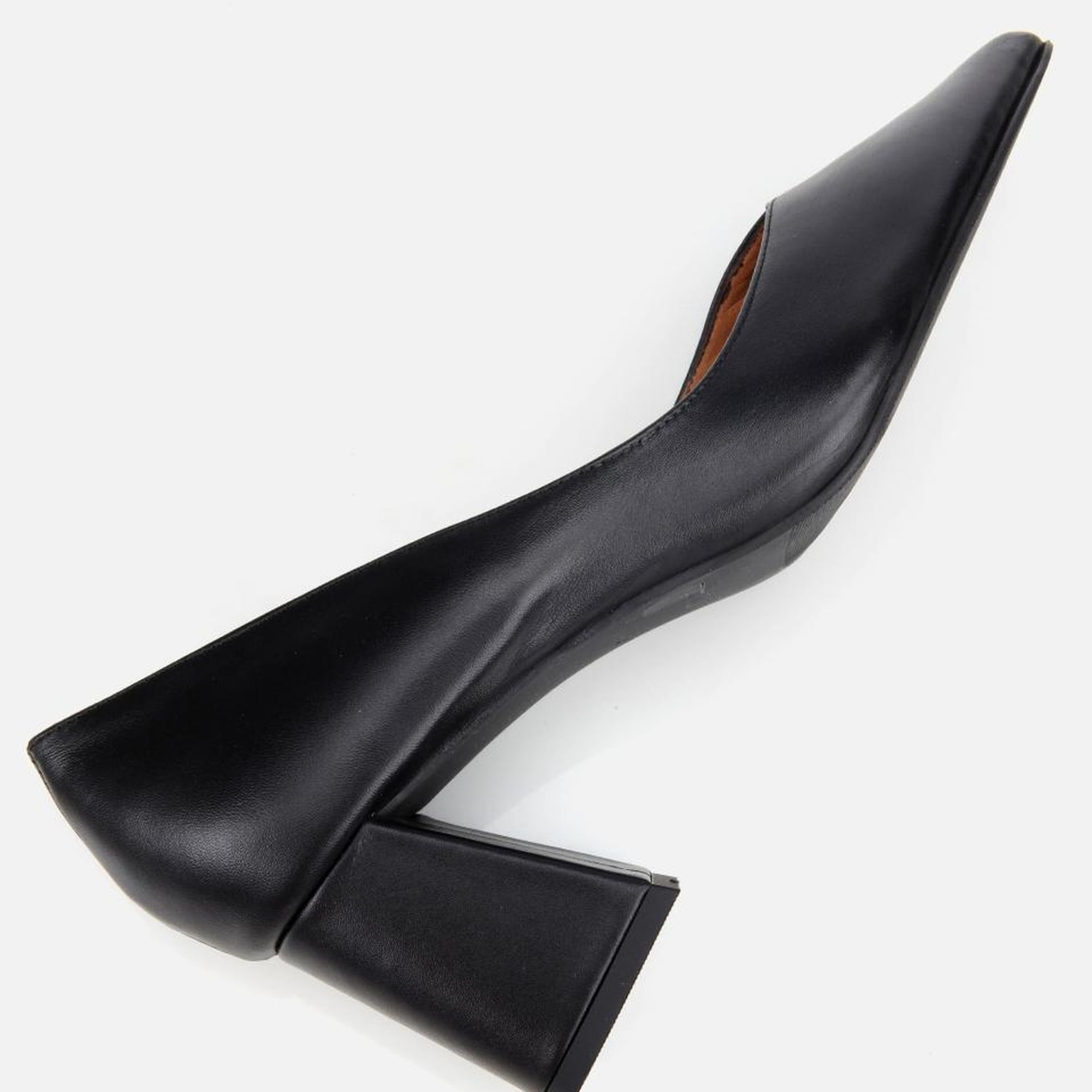 Kadın Deri Siyah Kalın Topuklu Ayakkabı