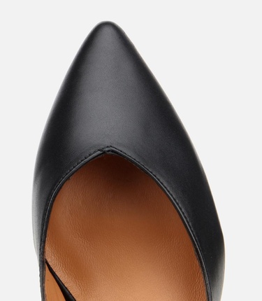  Kadın Deri Siyah Kalın Topuklu Ayakkabı