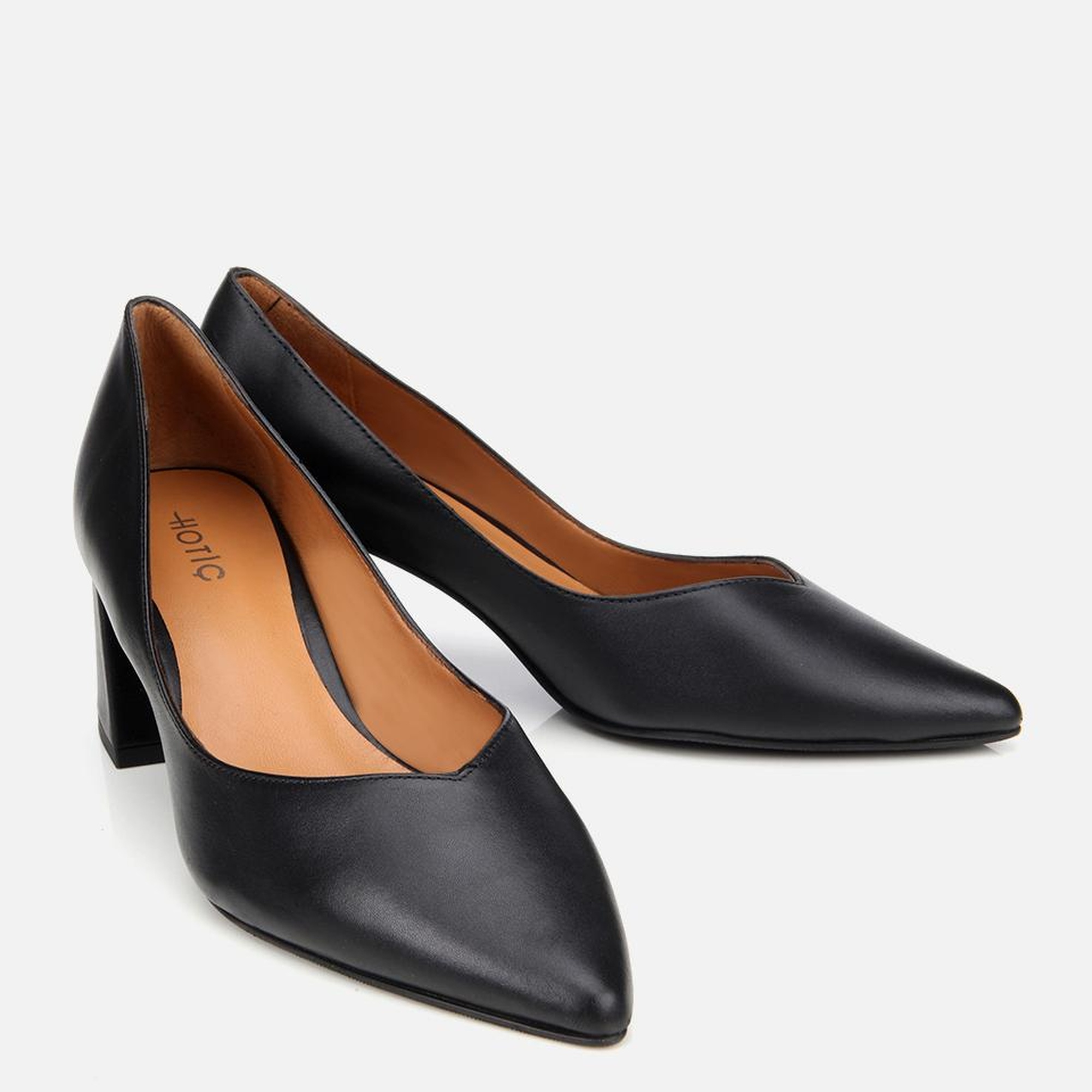 Kadın Deri Siyah Kalın Topuklu Ayakkabı