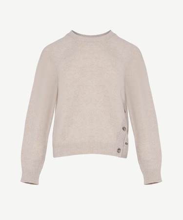  YARGICI Bisiklet Yakalı Yan Düğme Detaylı Kazak