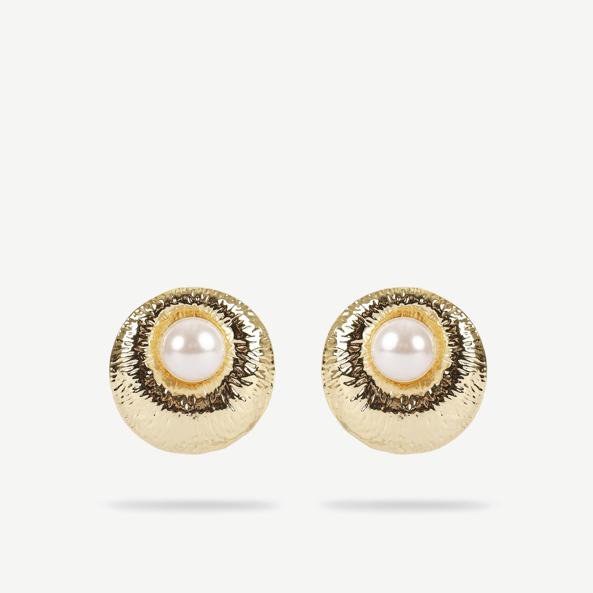 YARGICI İnci Detaylı Gold Küpe