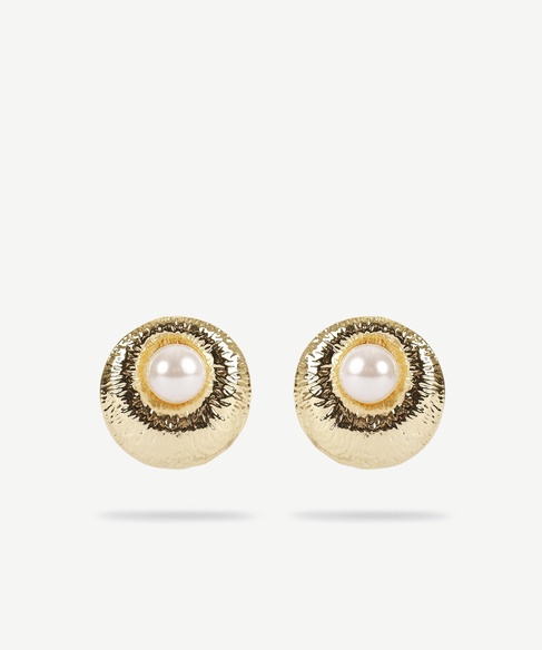  YARGICI İnci Detaylı Gold Küpe