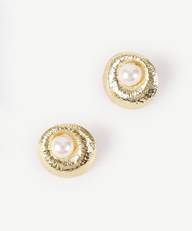  YARGICI İnci Detaylı Gold Küpe