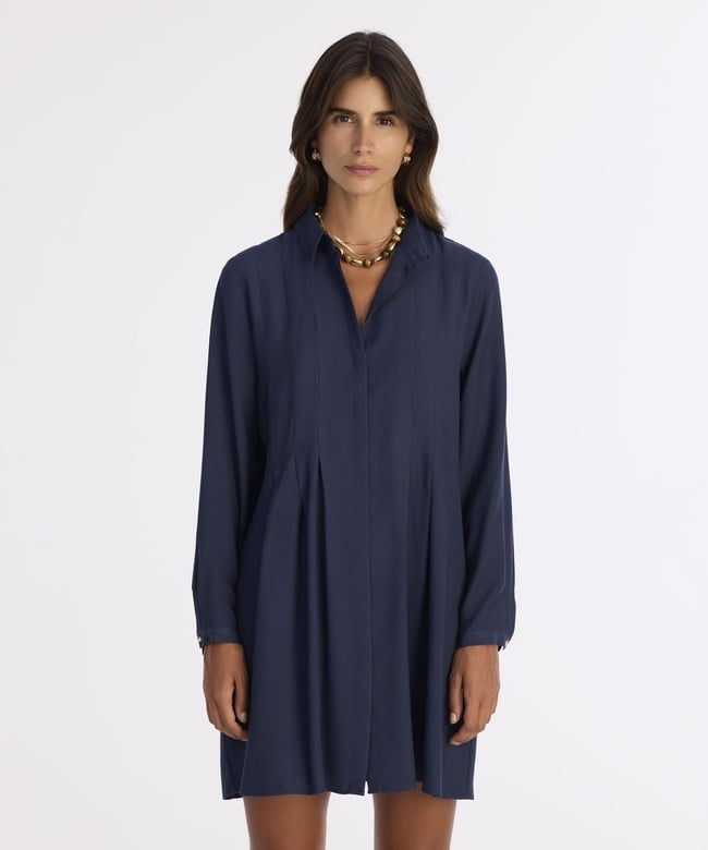  YARGICI Bol Gömlek Yaka Uzun Kol Elbise