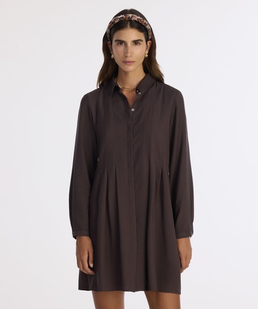  YARGICI Bol Gömlek Yaka Uzun Kol Elbise