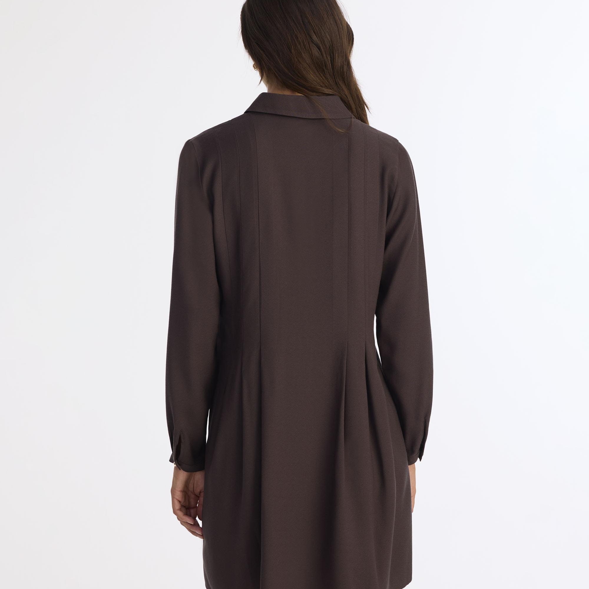 YARGICI Bol Gömlek Yaka Uzun Kol Elbise