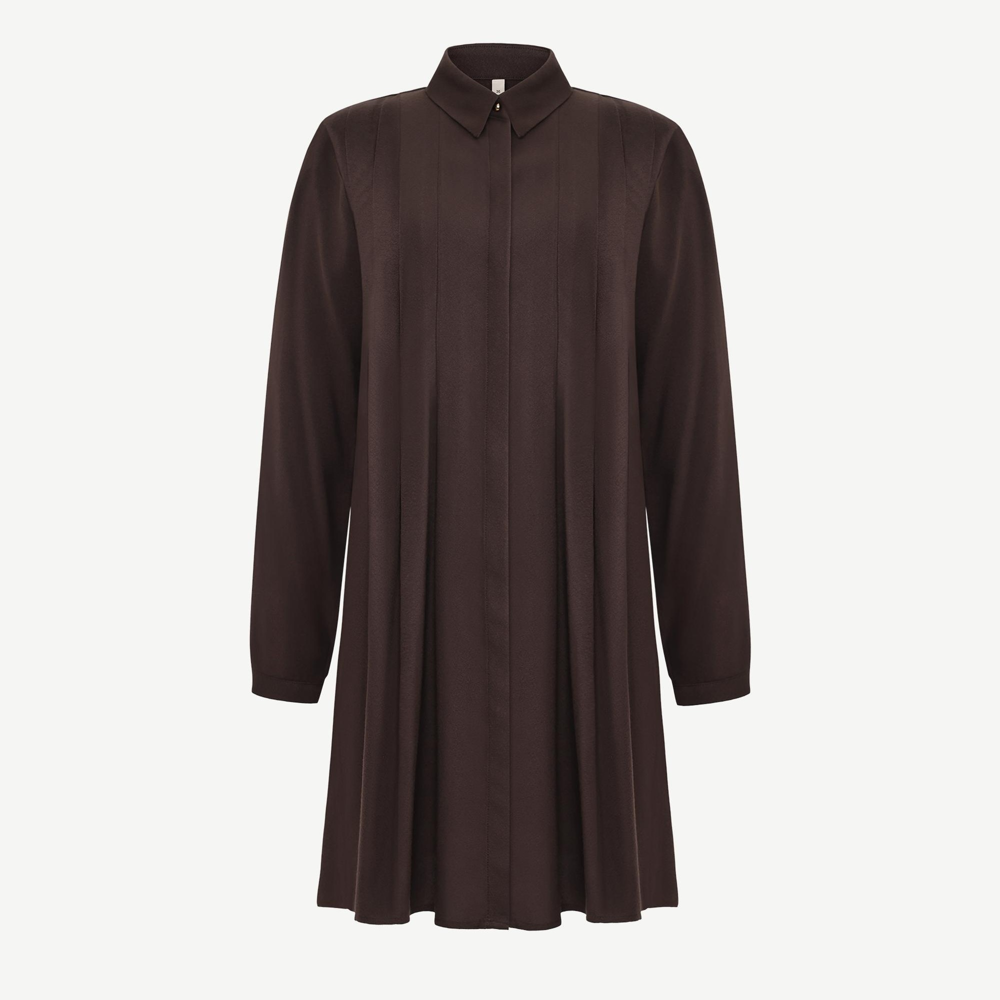 YARGICI Bol Gömlek Yaka Uzun Kol Elbise