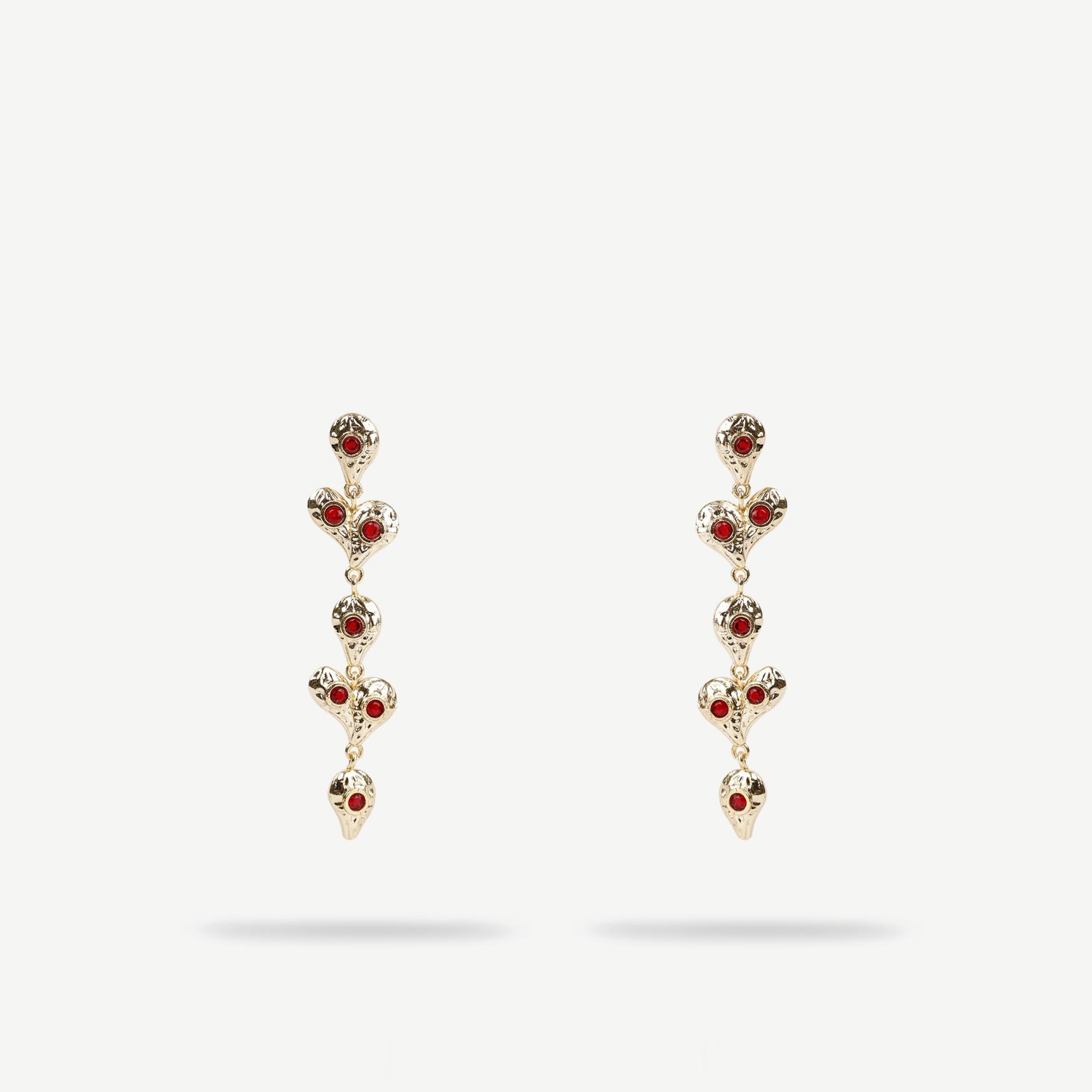 YARGICI Kalp Figürlü Sallantılı Küpe