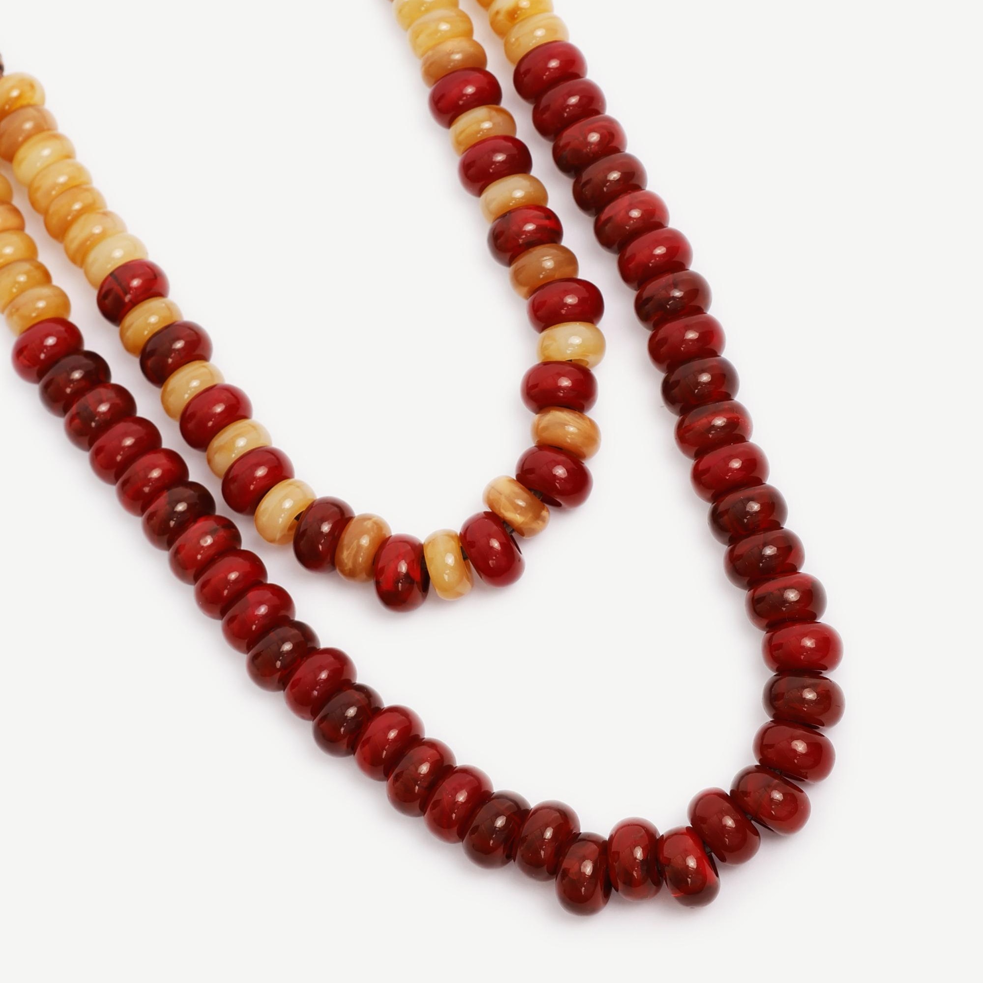 YARGICI İki Sıralı Uzun Ahşap Kolye