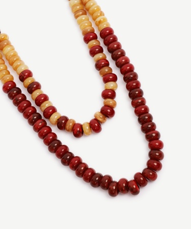  YARGICI İki Sıralı Uzun Ahşap Kolye