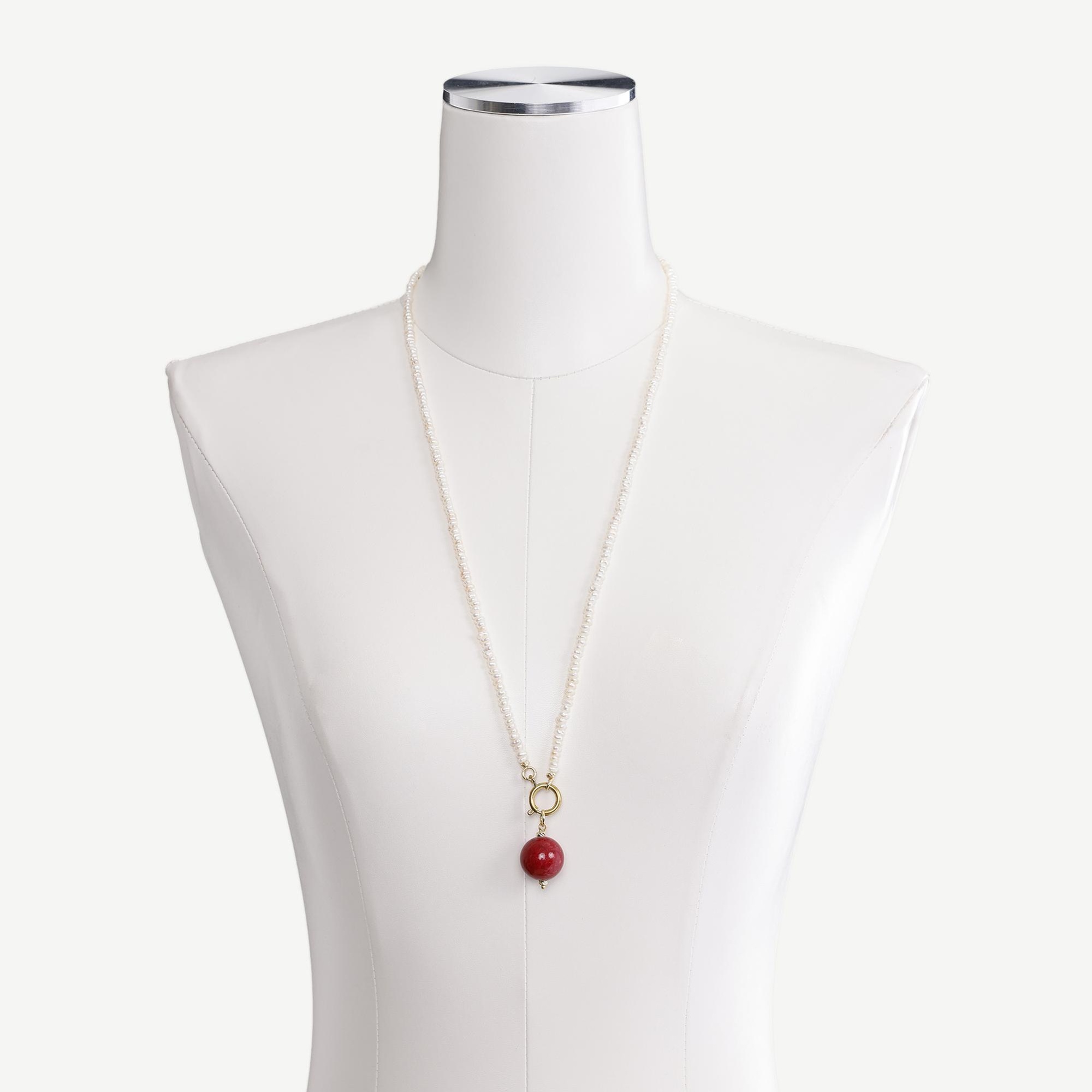 YARGICI Barok İnci Detaylı Kolye