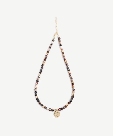  YARGICI Akik Ve Lav Taşı İçerikli Kolye