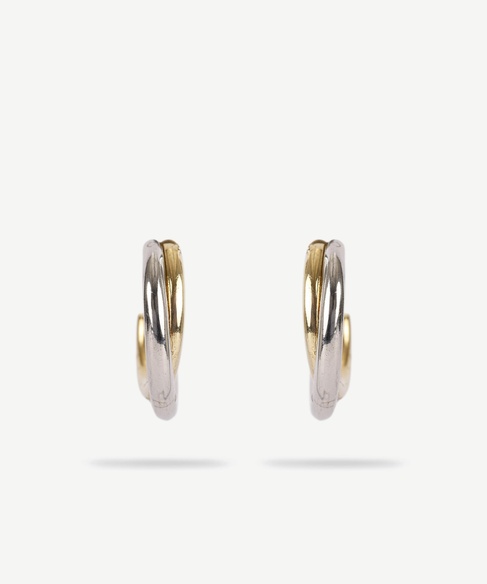  YARGICI Gold Ve Silver Renkli Halka Küpe