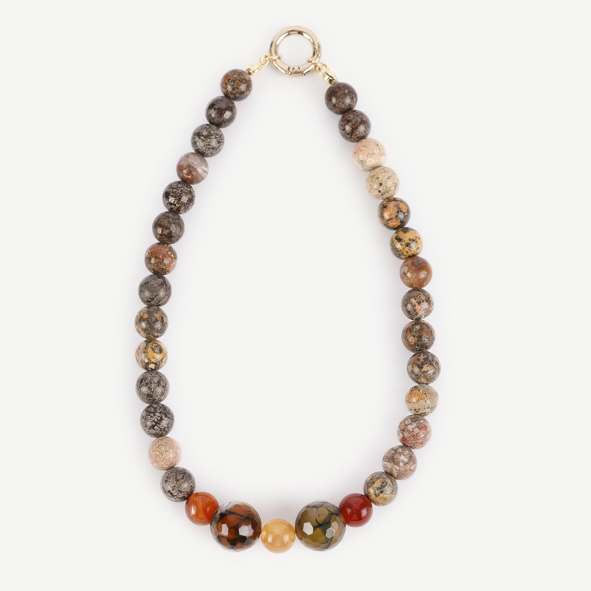 YARGICI Yuvarlak Formlu Doğal Taş Kolye