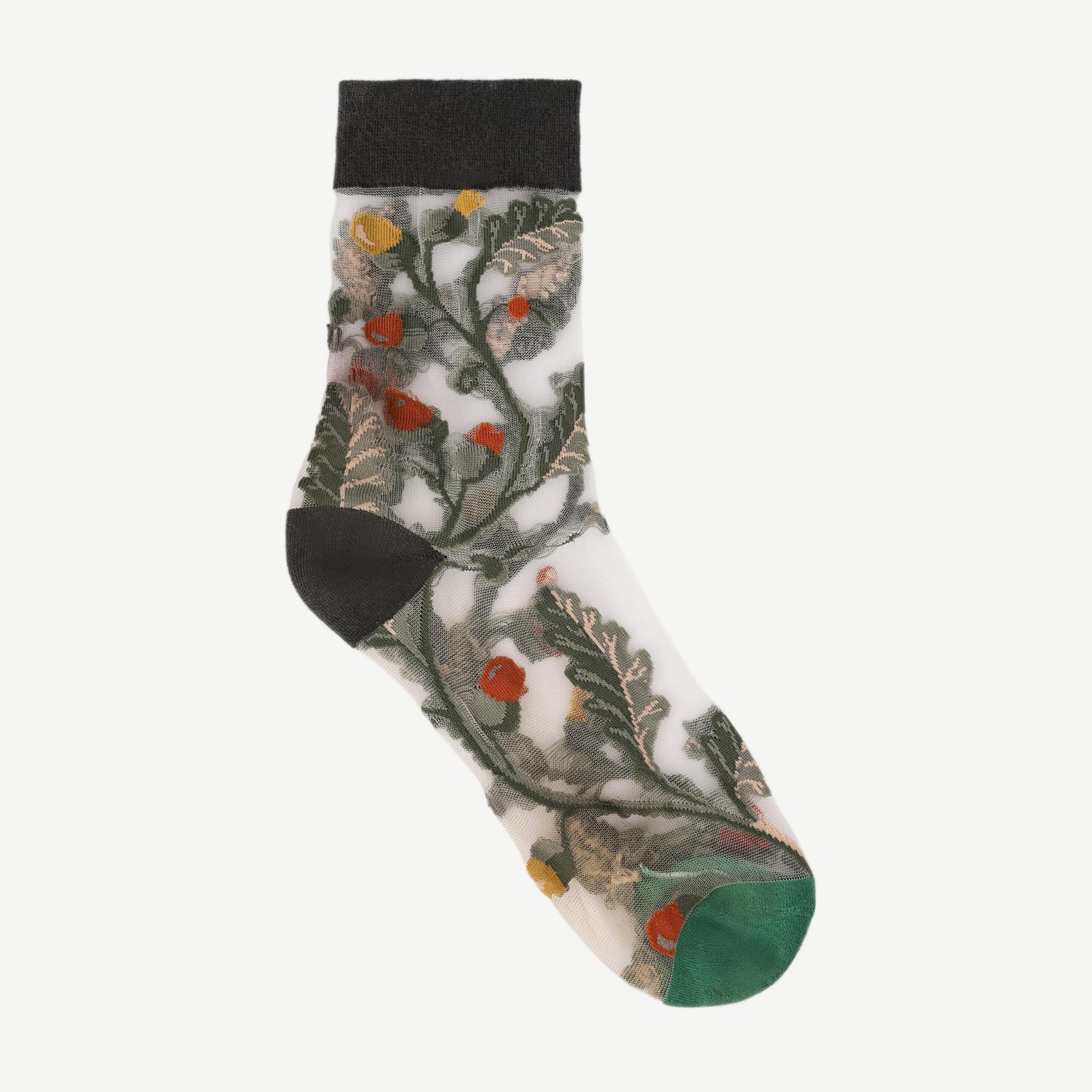 YARGICI Transparan Çiçekli Çorap