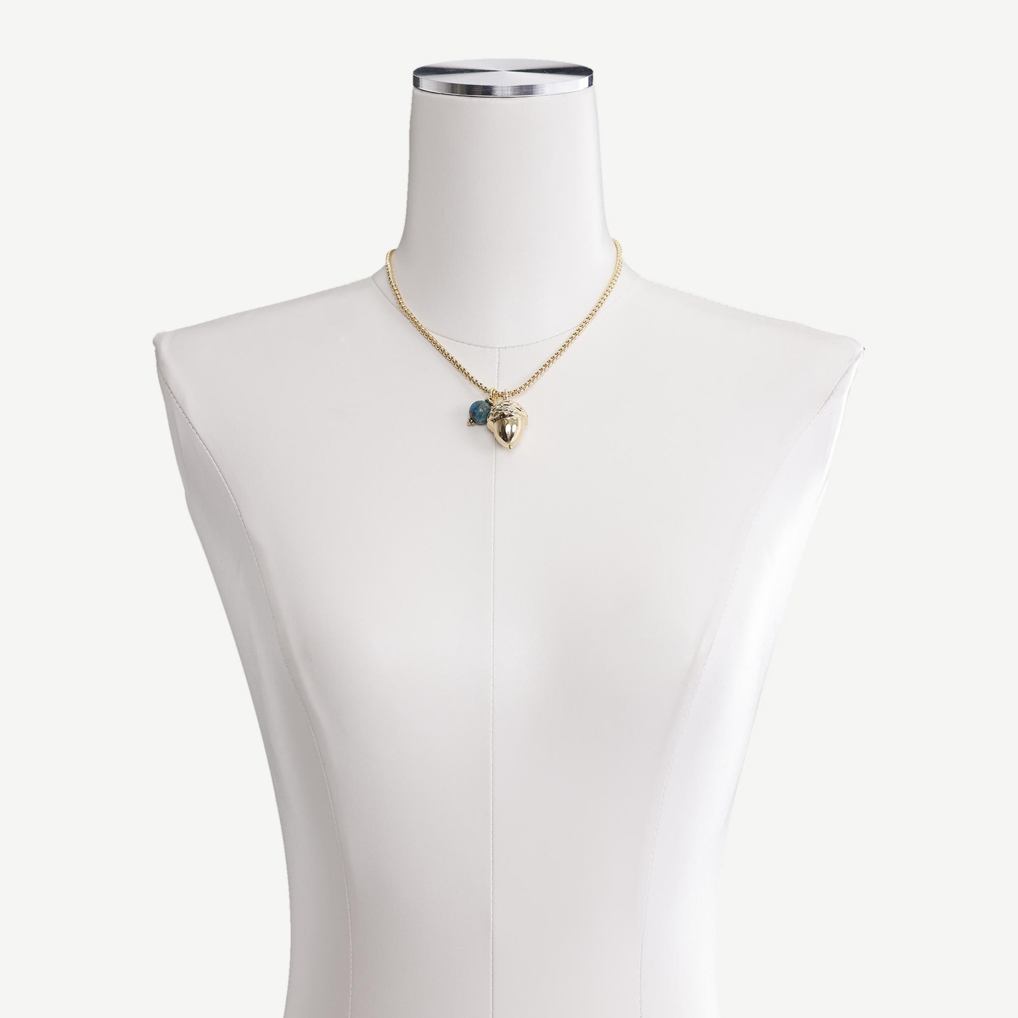 YARGICI Turkuaz Ve Charm Detaylı Kolye