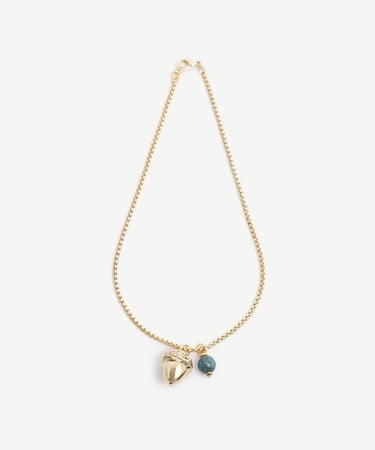  YARGICI Turkuaz Ve Charm Detaylı Kolye